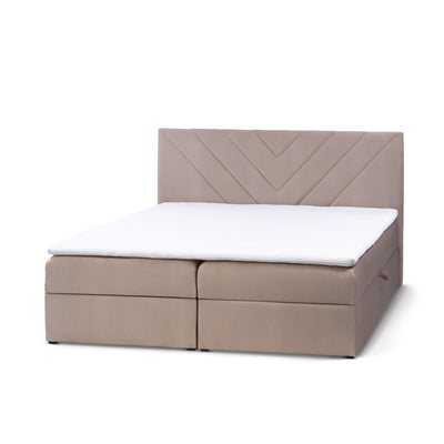 Lasy Continental Divan Bed with Topper, Modern Style – Coffee with Milk (CASABLANCA 2305), 200