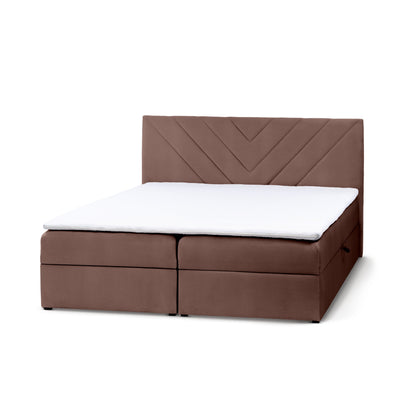 Lasy Continental Divan Bed with Topper, Modern Style – Cocoa (CASABLANCA 2306), 200