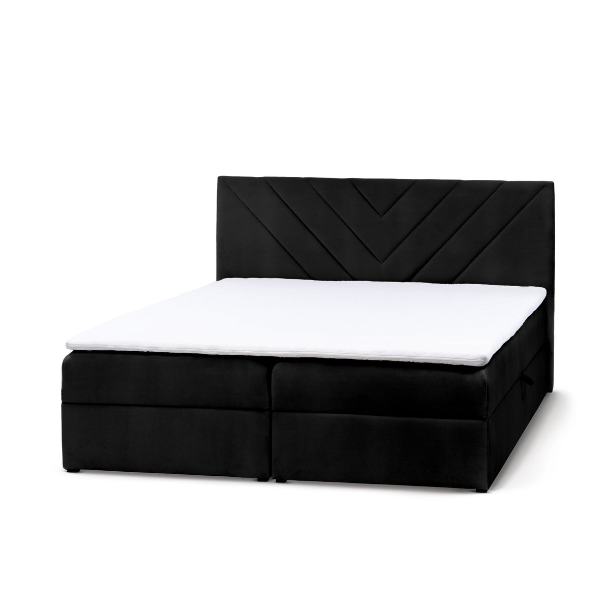 Lasy Continental Divan Bed with Topper, Modern Style – Basalt Ash (CASABLANCA 2316), 200