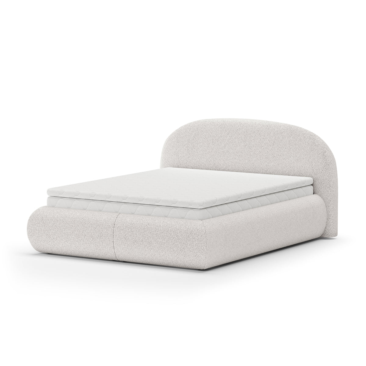 Glori Upholstered Ottoman Bed 140/160/180x200 with Storage, Modern Style – Milky Mist (CATCH ME 01)