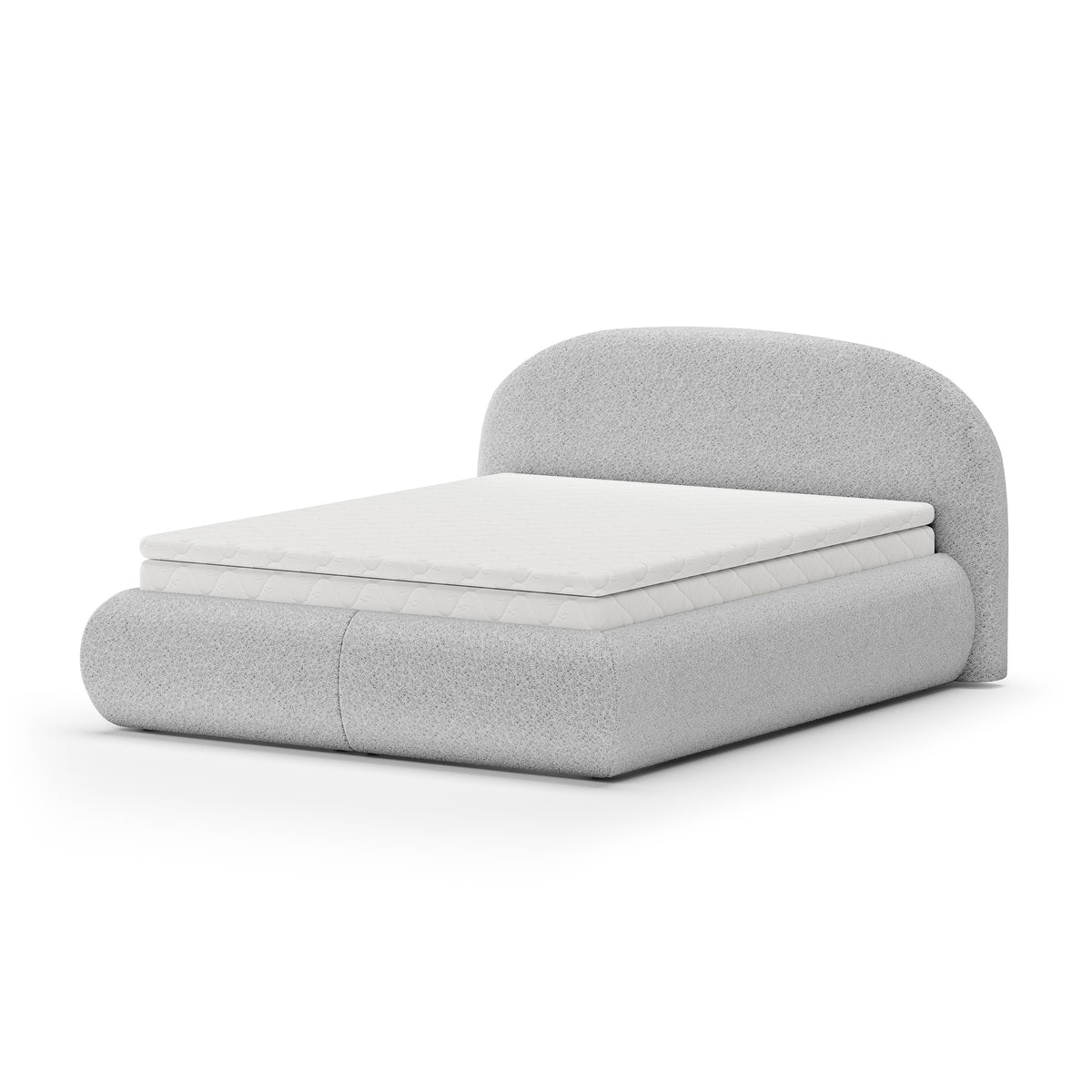 Glori Upholstered Ottoman Bed 140/160/180x200 with Storage, Modern Style – Misty Ash (CATCH ME 22)