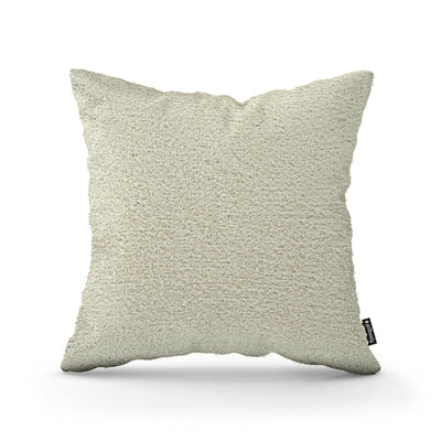 Lamb Decorative Cushion 45x45 cm, Scandinavian and Japandi Style, Coral Fabric – Linen Beige (CORAL 15)