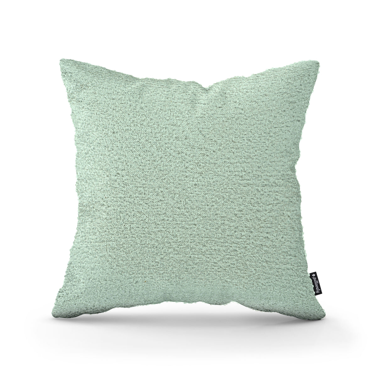 Lamb Decorative Cushion 45x45 cm, Scandinavian and Japandi Style, Coral Fabric – Pastel Green (CORAL 55)