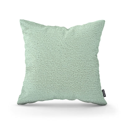 Lamb Decorative Cushion 45x45 cm, Scandinavian and Japandi Style, Coral Fabric – Pastel Green (CORAL 55)