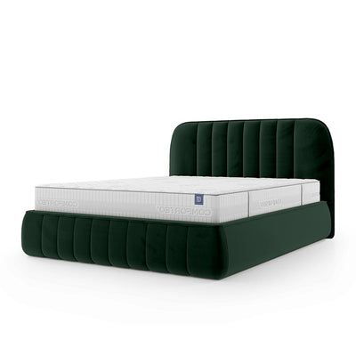 Carla Upholstered Ottoman Bed with Storage, Soft Minimalism Style – Wild Fern (FRESH 13), 200