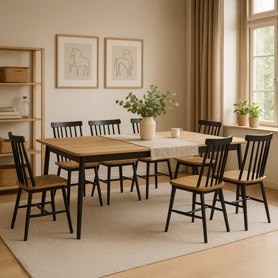 Stół Trava rozkładany 140–180x76 cm do jadalni w stylu skandynawskim – w aranżacji wnętrza