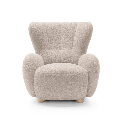 Fotel Tedi 88 cm do relaksu w stylu skandynawskim w tkaninie ROLF – zdjęcie 3