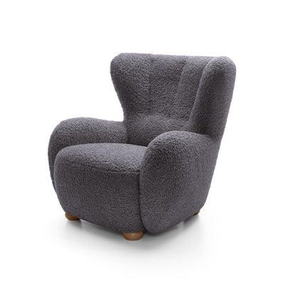 Fotel 88 cm do relaksu w stylu skandynawskim | Tedi Czarny Heban (ROLF 08) Dąb