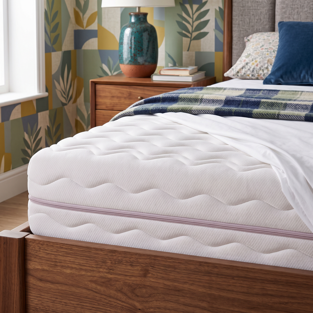 Clouds Pocket Spring Mattress H3 90x200, 140x200, 160x200 and 180x200 – in a room setting