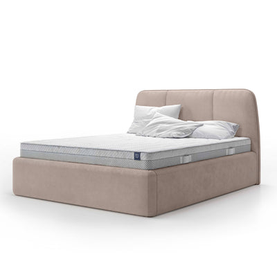 Elle Upholstered Ottoman Bed with Large Storage, Soft Minimalism Style – Beige Dust (VOUGE 03), 200