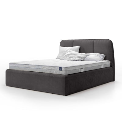 Elle Upholstered Ottoman Bed with Large Storage, Soft Minimalism Style – Graphite Stone (VOUGE 16), 200