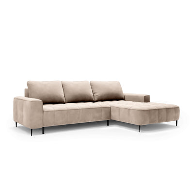 Francessco Corner Sofa with Bedding Storage 280 cm, Elegant Style – Right-Sided, Beige Clay (SALVADOR 02)
