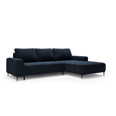 Francessco Corner Sofa with Bedding Storage 280 cm, Elegant Style – Right-Sided, Ink Stone (SALVADOR 05)