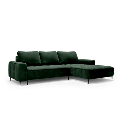 Francessco Corner Sofa with Bedding Storage 280 cm, Elegant Style – Right-Sided, Green Gloom (SALVADOR 07)