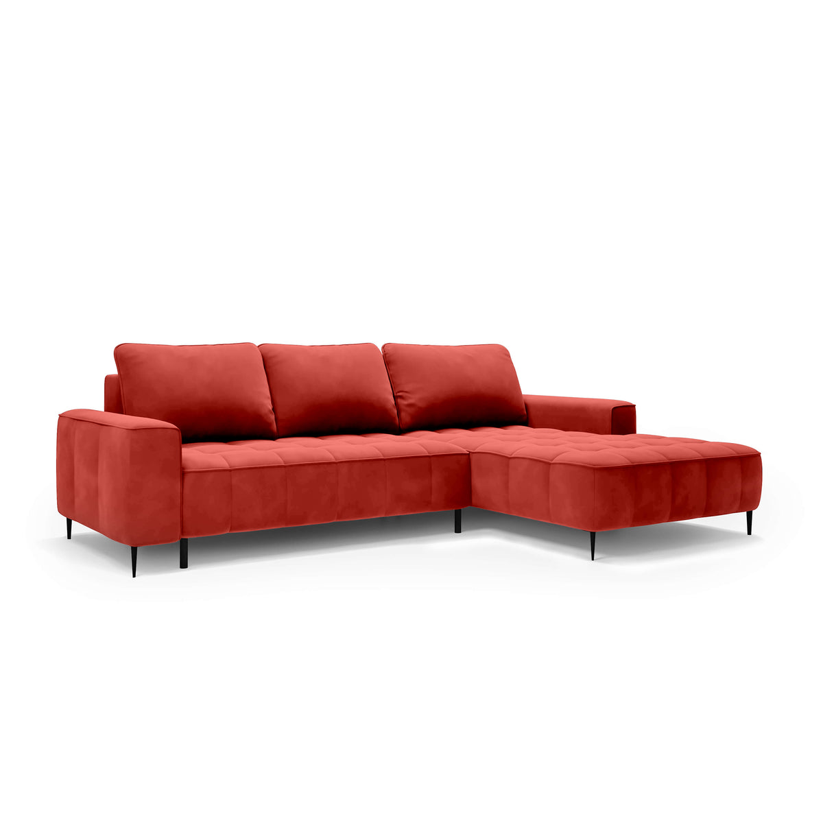 Francessco Corner Sofa with Bedding Storage 280 cm, Elegant Style – Right-Sided, Corals of the East (SALVADOR 12)