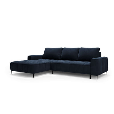Francessco Corner Sofa with Bedding Storage 280 cm, Elegant Style – Left-Sided, Ink Stone (SALVADOR 05)