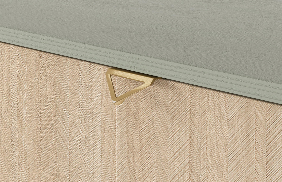 Mandala Bedside Table with Drawer and Open Shelf 54x54 cm, Boho Style – close-up of details and texture