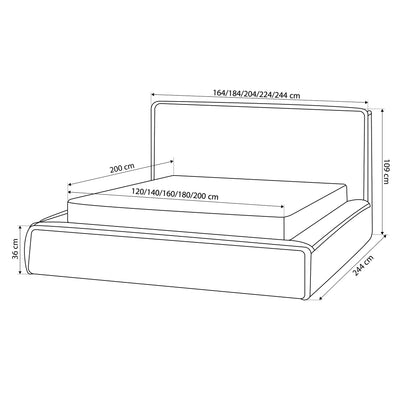 Gryby Upholstered Ottoman Bed with Storage, Classic Style