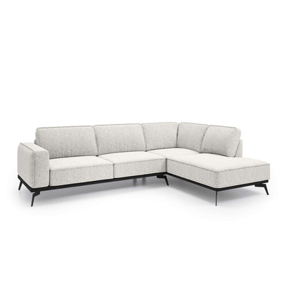 Rosalia Premium Corner Sofa 293 cm, Modern Style – Right-Sided, Porcelain White (ARAGON 01)