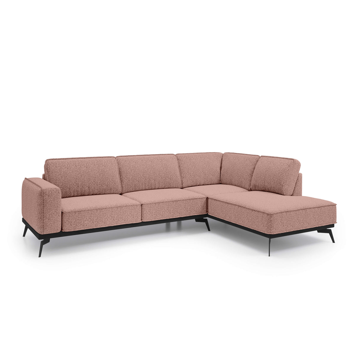 Rosalia Premium Corner Sofa 293 cm, Modern Style – Right-Sided, Rosy Beige (ARAGON 62)