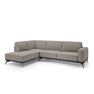 Rosalia Premium Corner Sofa 293 cm, Modern Style – Left-Sided, Stone Mist (ARAGON 20)