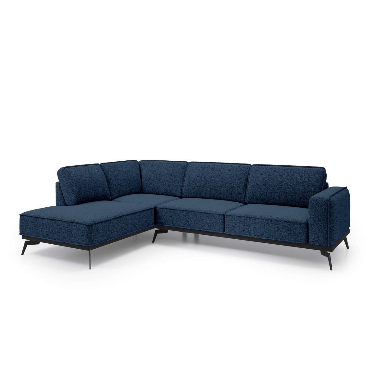 Rosalia Premium Corner Sofa 293 cm, Modern Style – Left-Sided, Night Azure (ARAGON 79)
