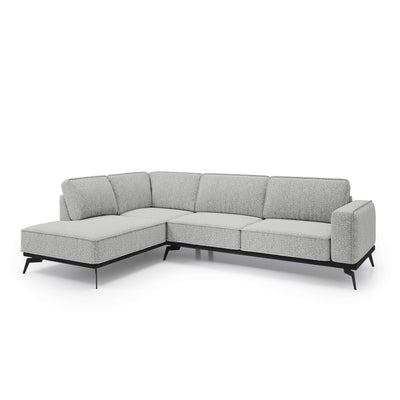 Rosalia Premium Corner Sofa 293 cm, Modern Style – Left-Sided, Ashy Taupe (ARAGON 80)