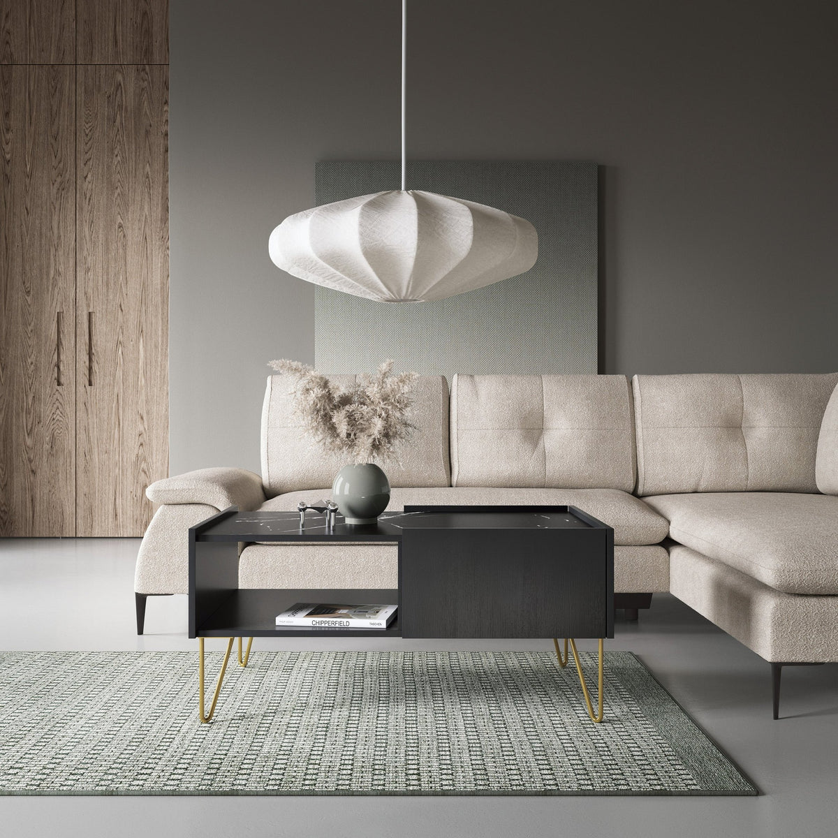 Ballada Coffee Table 97x45 cm with Drawer, Modern Style – photo 2