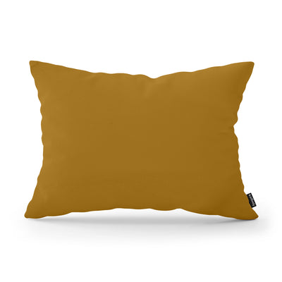 Smooth Decorative Cushion 40x55 cm, Modern and Scandinavian Style, Kronos Fabric – Golden Amber (KRONOS 01)