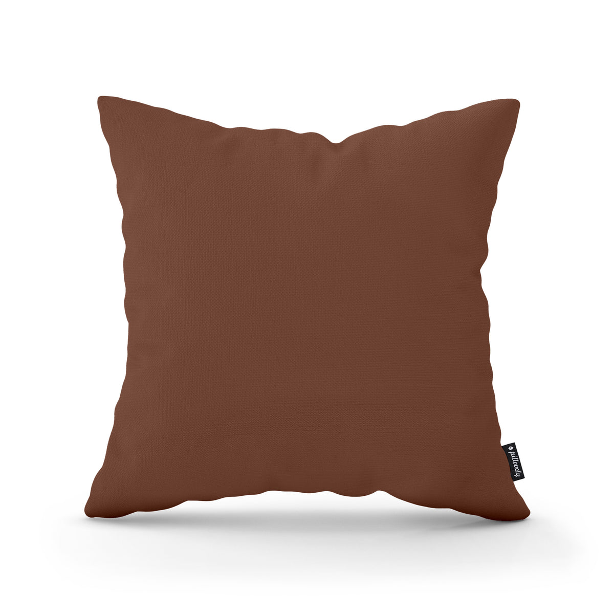 Smooth Decorative Cushion 45x45 cm, Minimalist Style – Brown Sepia (KRONOS 28)