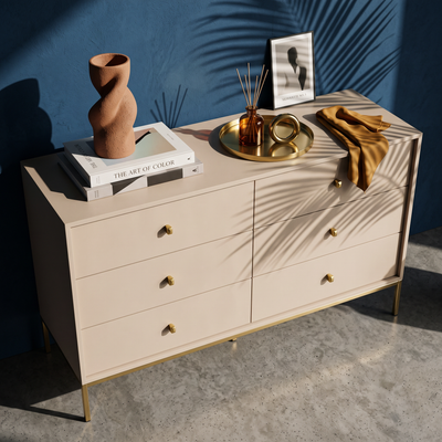 Komoda Kviat 154x89 w stylu vintage – w aranżacji wnętrza