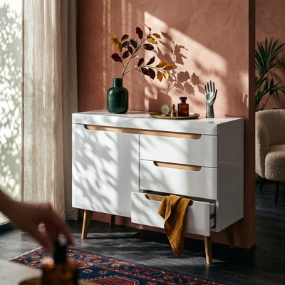 Trava Sideboard 107x83, Scandinavian Style – in a room setting