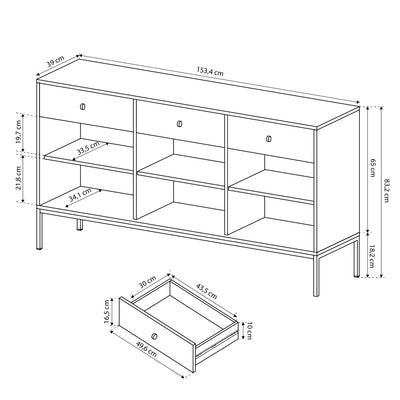 Komoda Kviat 154x84 w stylu vintage – zdjęcie 14