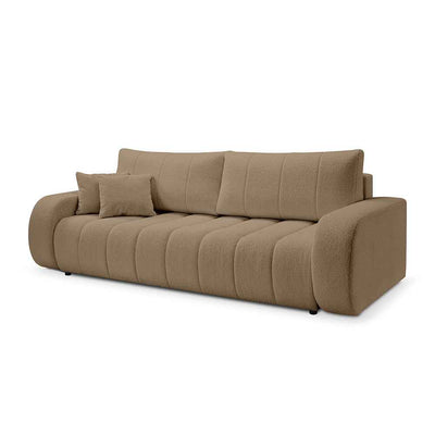 Baloa 3 Seater Sofa Bed 144x200, Scandinavian Style – Caramel Grain (LAMBI 10)