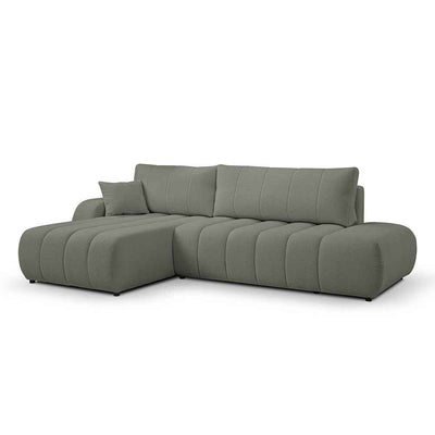 Baloa Corner Sofa Bed DL 276 cm, Modern Style – Left-sided, Pearl Gray (LAMBI 12)