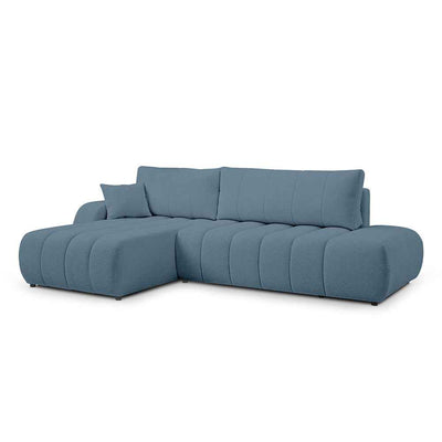 Baloa Corner Sofa Bed DL 276 cm, Modern Style – Left-sided, Gray Blue Morning (LAMBI 16)