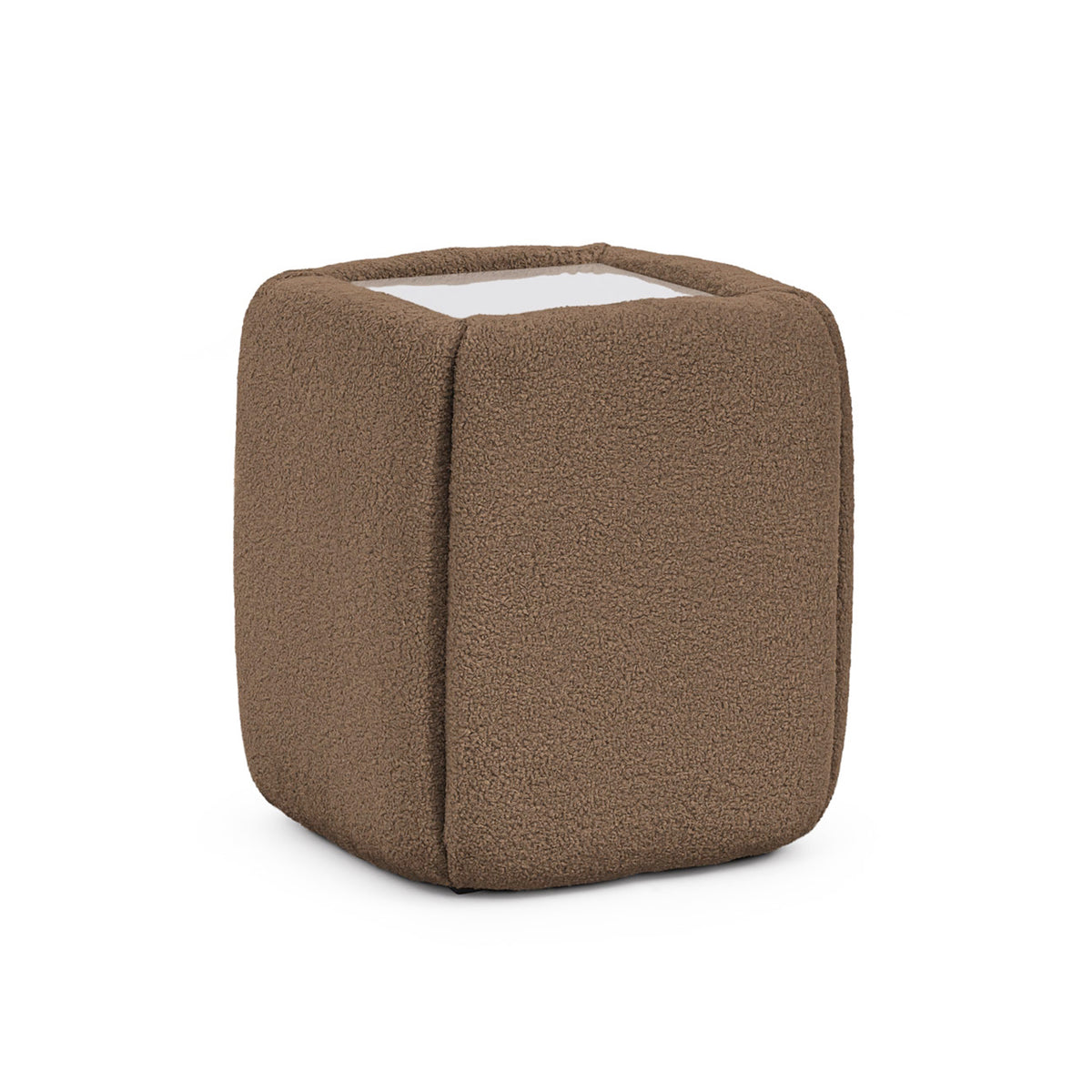 Neria Bedside Table 50x55 Without Drawers, Minimalist Style – Cognac Brown (LAMBI 04)