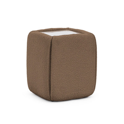 Neria Bedside Table 50x55 Without Drawers, Minimalist Style – Cognac Brown (LAMBI 04)