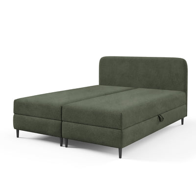 Anemon Continental Divan Bed with Storage, Modern Style – Forest Olive (LAMBI 15), 200