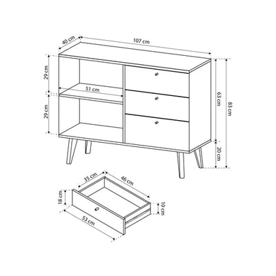 Komoda Lato 107x83 w stylu skandynawskim – zdjęcie 5