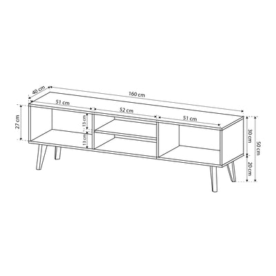 Szafka RTV Lato 160x50 w stylu skandynawskim – zdjęcie 4