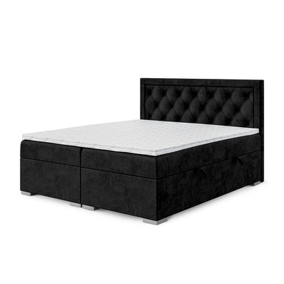 Santia Diamond-tufted Continental Divan Bed with Two Storage Compartments, Glamour Style – photo 9