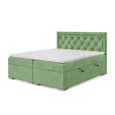 Santia Diamond-tufted Continental Divan Bed with Two Storage Compartments, Glamour Style – photo 12