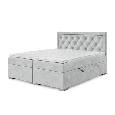 Santia Diamond-tufted Continental Divan Bed with Two Storage Compartments, Glamour Style – photo 13