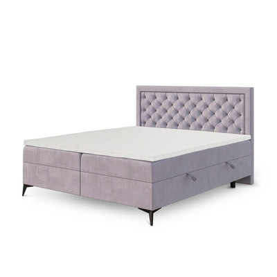Rosselia Quilted Continental Divan Bed with Two Storage Compartments 140x200, 160x200 and 180x200, Glamour Style – main photo | Pillovely