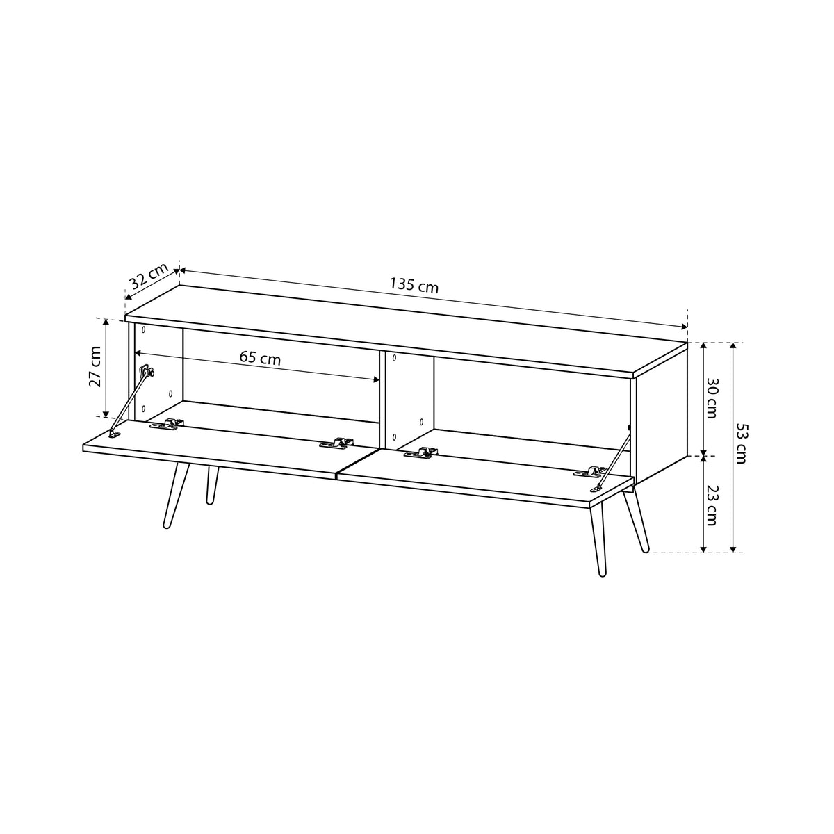 Meva TV Unit 135x30, Modern Style – photo 5