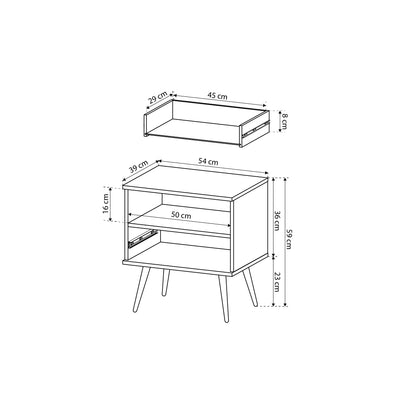 Szafka nocna Meva 54x59 cm w stylu modern classic – zdjęcie 7