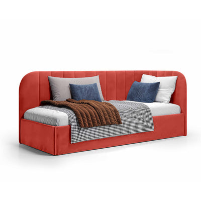 Mily Corner Ottoman Bed with Storage 101x212, Scandinavian Style – Left, Corals of the East (SALVADOR 12)