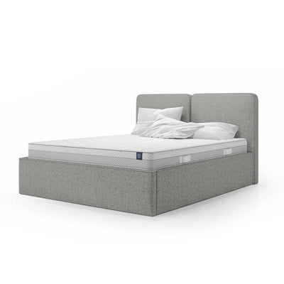 Mokka Upholstered Ottoman Bed with Storage, Modern Style – Steel Gray (ARAGON 83), 200