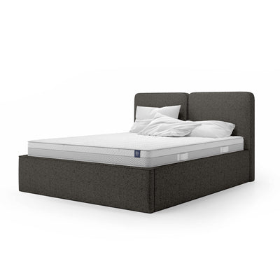 Mokka Upholstered Ottoman Bed with Storage, Modern Style – Basalt Brown (ARAGON 97), 200